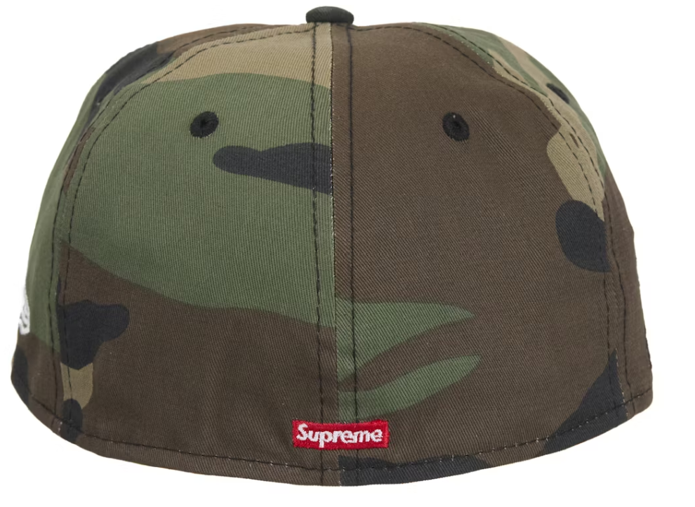 Supreme Screw Ball S Logo New Era 59Fifty Fitted Hat Woodland Camo