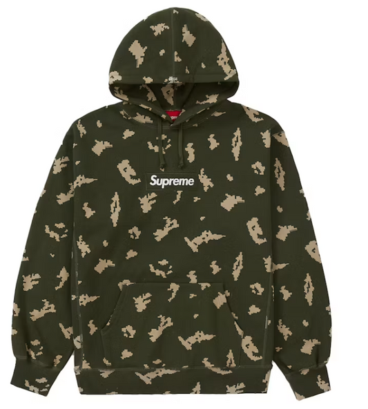 Supreme Box Logo Hooded Sweatshirt Olive Russian Camo