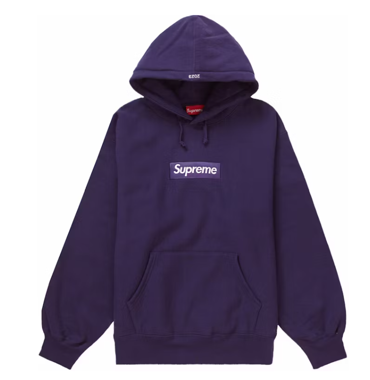 Supreme Box Logo Hooded Sweatshirt Dark Purple