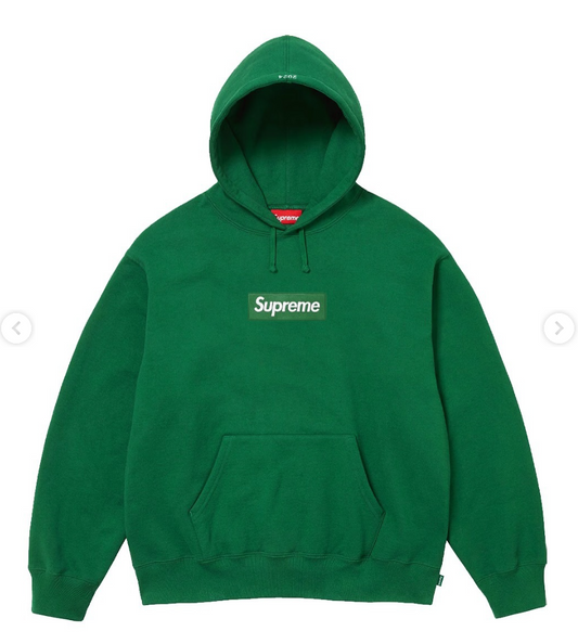 Supreme Box Logo Hoodie Green FW24