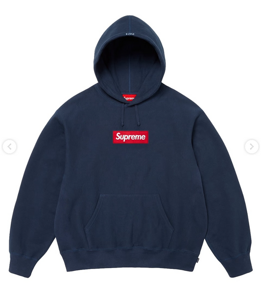 Supreme Box Logo Hoodie Navy FW24