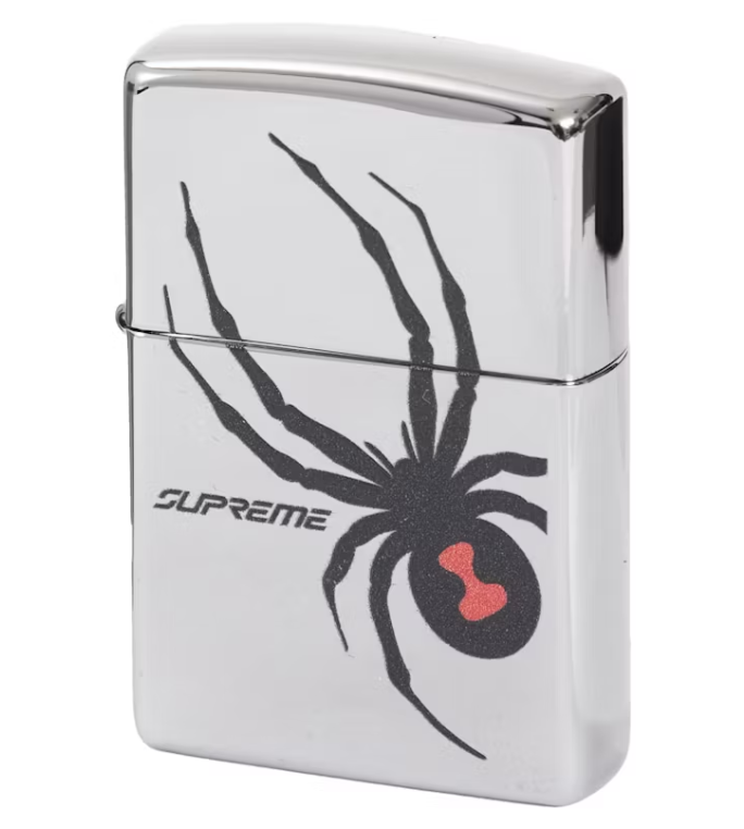 Supreme Spyder Zippo Silver