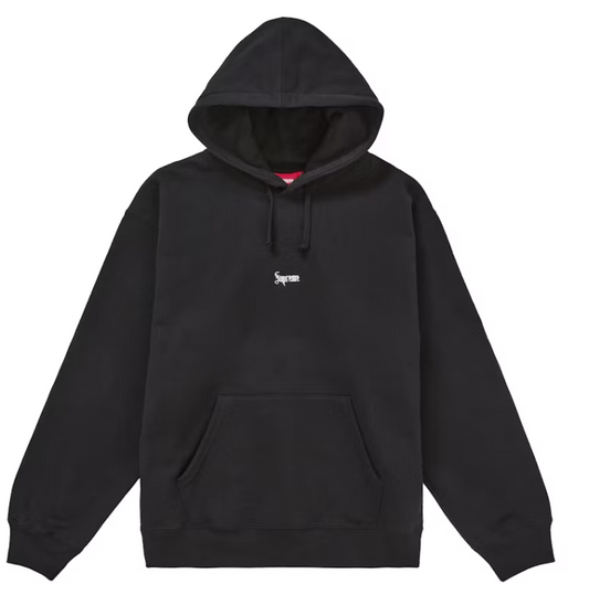 Supreme Micro Logo Hooded Sweatshirt Black