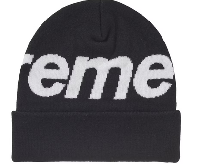 Supreme Big Logo Beanie Black