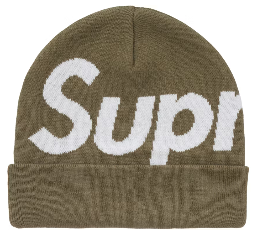 Supreme Big Logo Beanie Olive