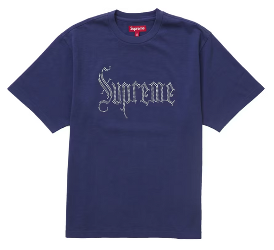 Supreme Rhinestone S/S Top Navy