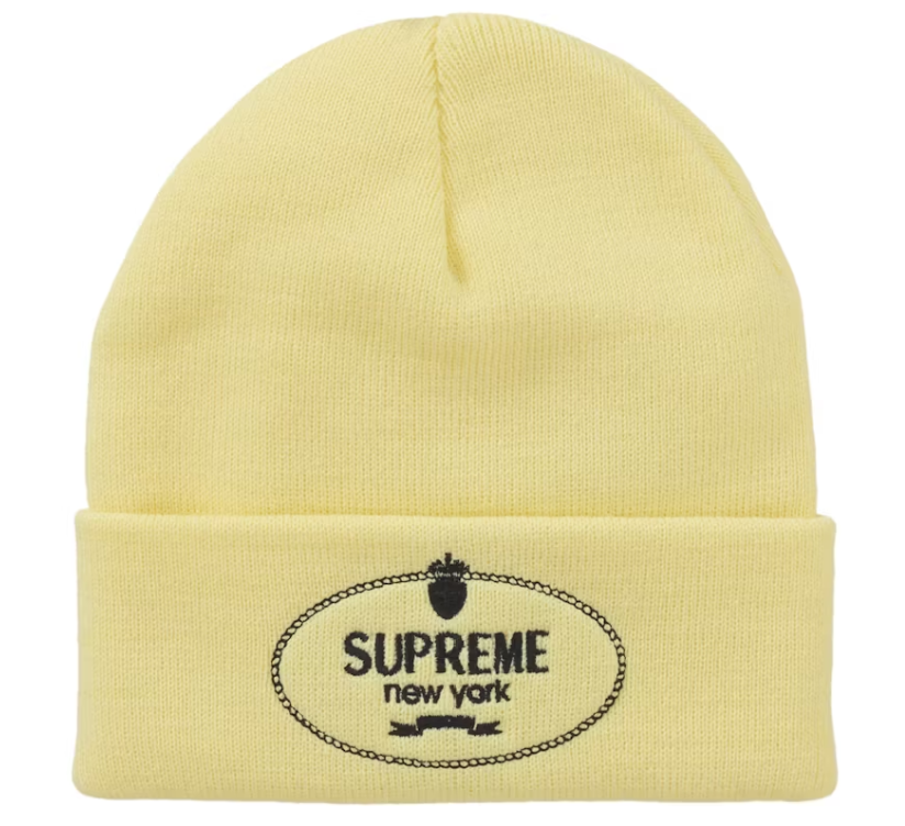 Supreme Crest Beanie Pale Yellow