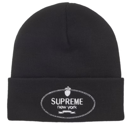 Supreme Crest Beanie Black