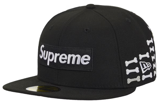 Supreme Bones Box Logo New Era 59Fifty Fitted Cap BLACK