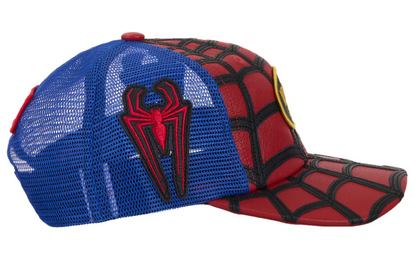 Supreme Vanson Leathers Spider-Man Mesh Back 6-Panel Hat Red