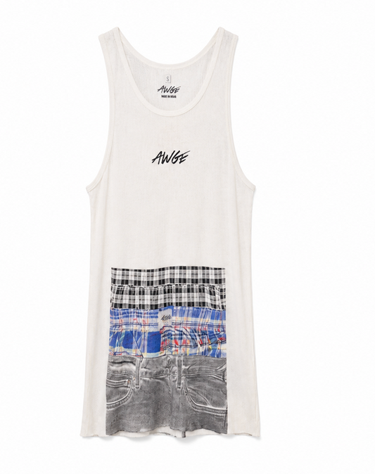 A$AP ROCKY AWGE Layered Tanktop White