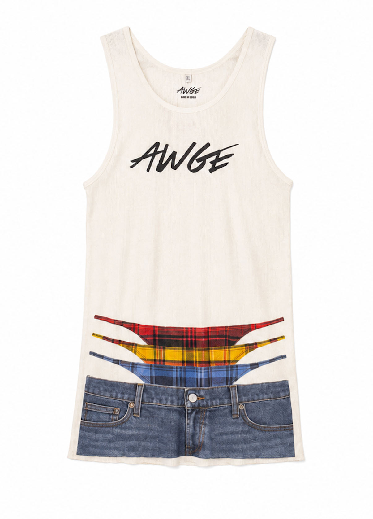 A$AP ROCKY AWGE Layered Tanktop White