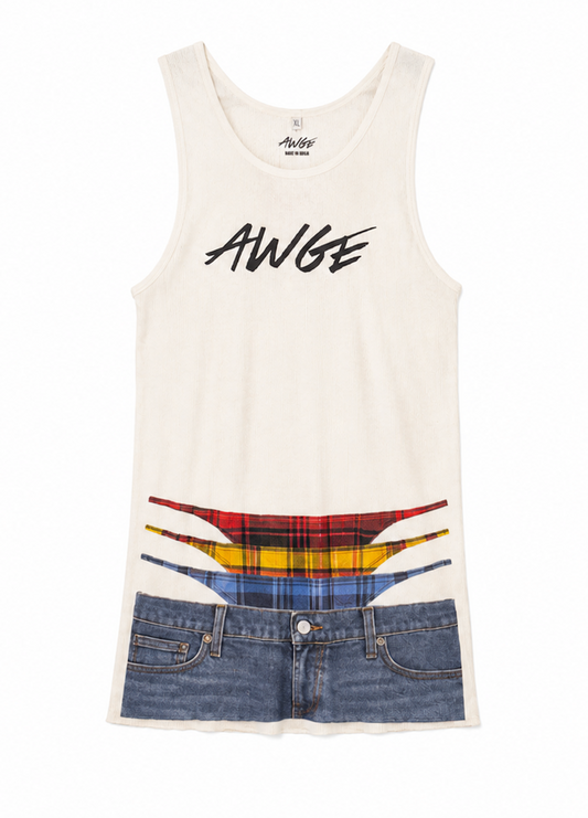 A$AP ROCKY AWGE Layered Tanktop White