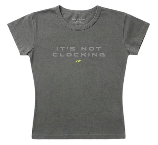 SKYLRK Justin Bieber Women's It's Not Clocking Baby Tee