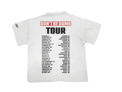 AWGE Don't Be Dumb Tour dollar bill dateback t-shirt