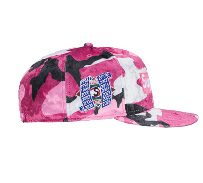 Supreme Crushed Velvet Box Logo New Era Pink Camo