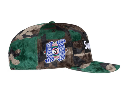 Supreme Crushed Velvet Box Logo New Era Woodland Camo