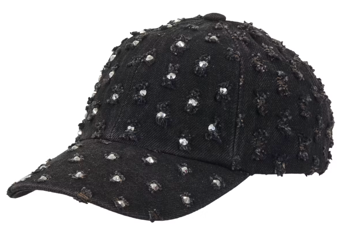 Supreme Hole Punch Rhinestone Denim 6-Panel