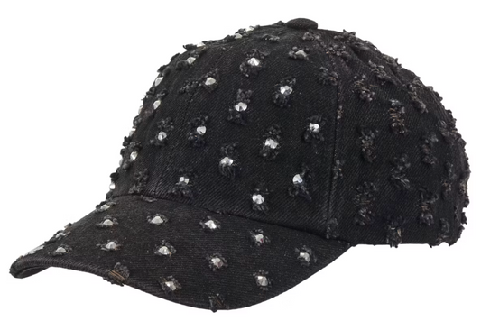Supreme Hole Punch Rhinestone Denim 6-Panel