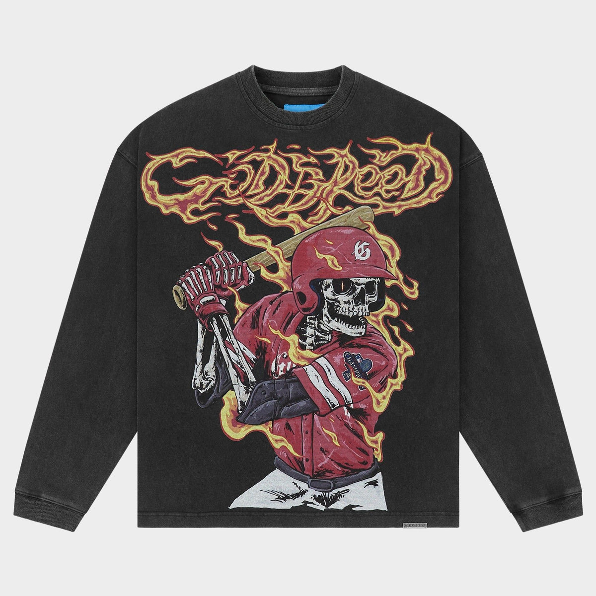 Godspeed Slugger LS T-shirt NG – Koszulka z Długim Rękawem Sprana Czerń