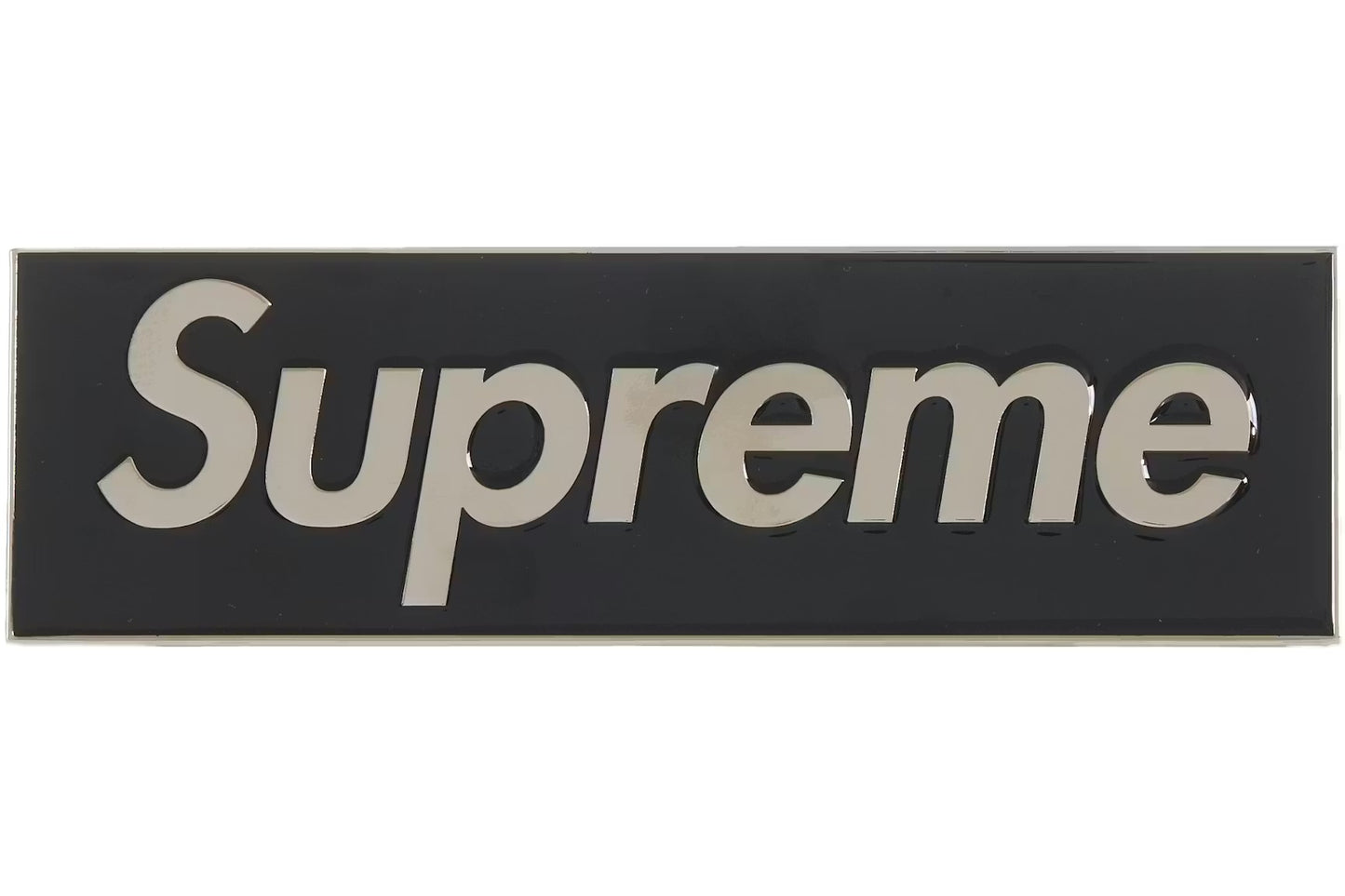 Supreme Box Logo Car Emblem Black