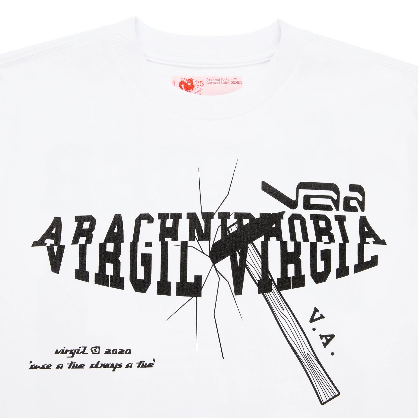 Sp5der Pyrex Tee White For Virgil Abloh Archive