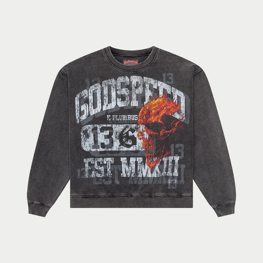 Godspeed Seeing Double Sweatshirt Grey Wash