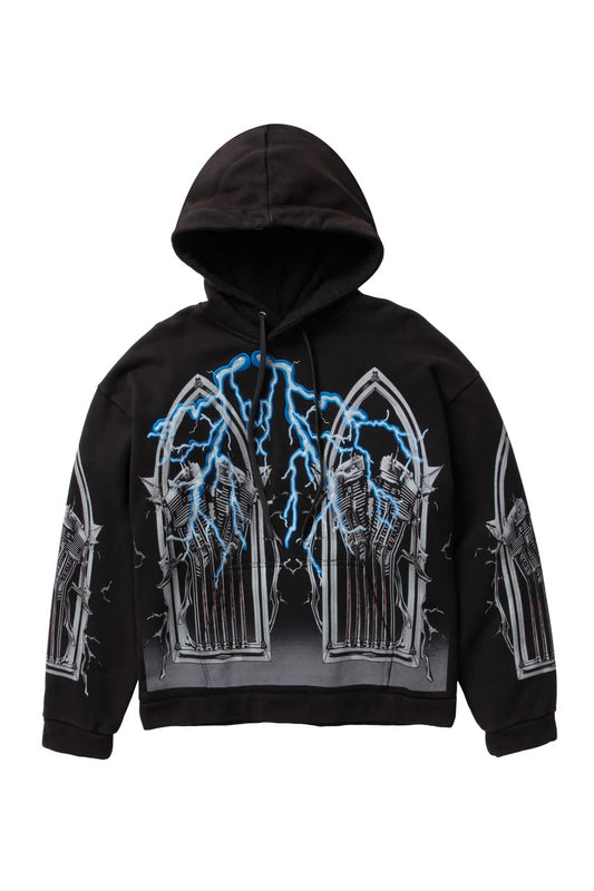 Who Decides War Engine Hooded Pullover Coal