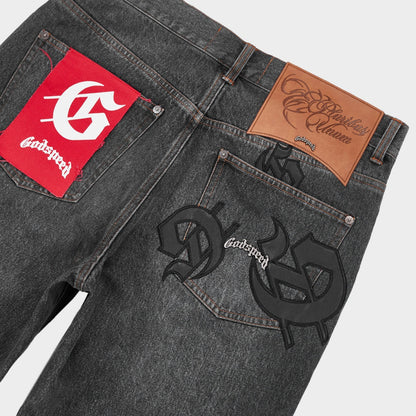 Godspeed Scattered GS Logo Denim Black Wash