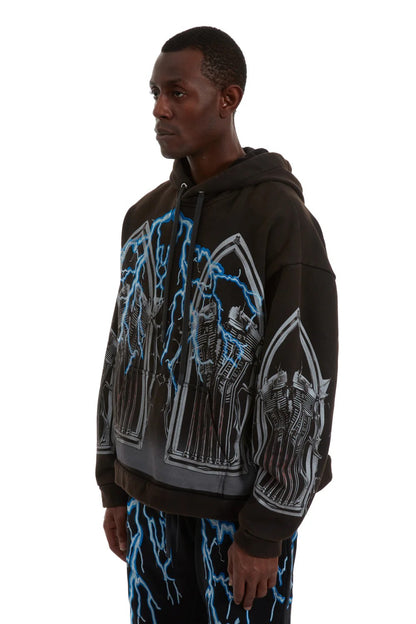 Who Decides War Engine Hooded Pullover Coal
