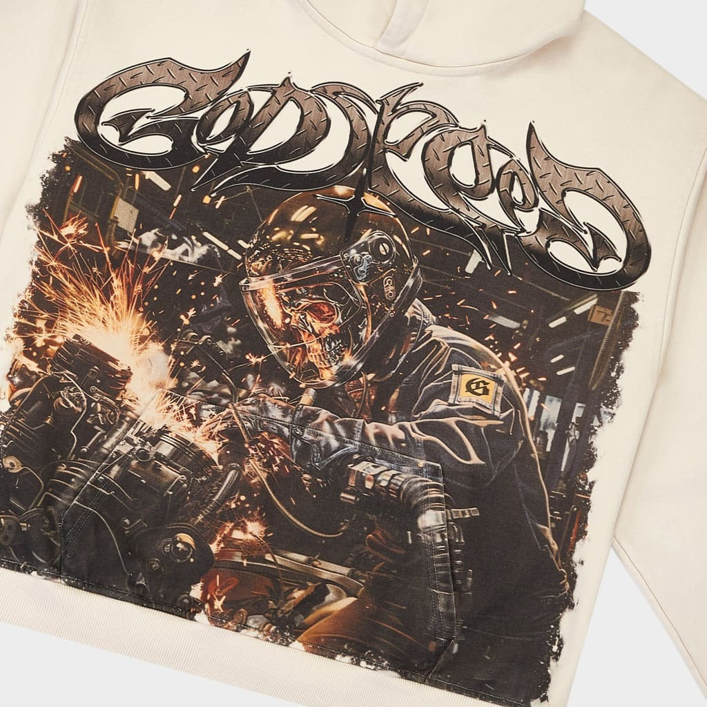 Godspeed Steel Sharpens Steel Hoodie Bone