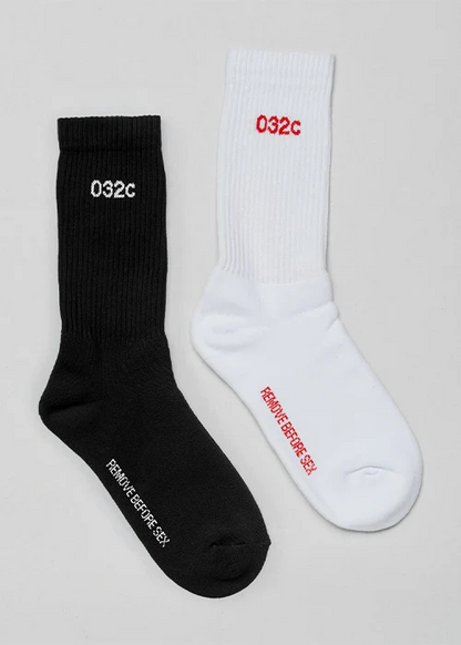 032c "REMOVE BEFORE SEX" SOCKS - 2 PACK