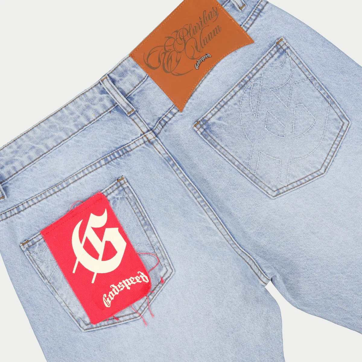 Godspeed OG Logo Flared Denim Printed Blue
