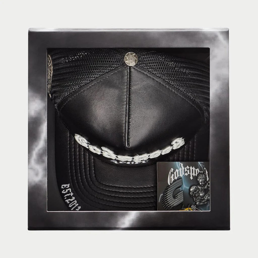 Godspeed GS Forever Premium Leather Trucker Hat Black