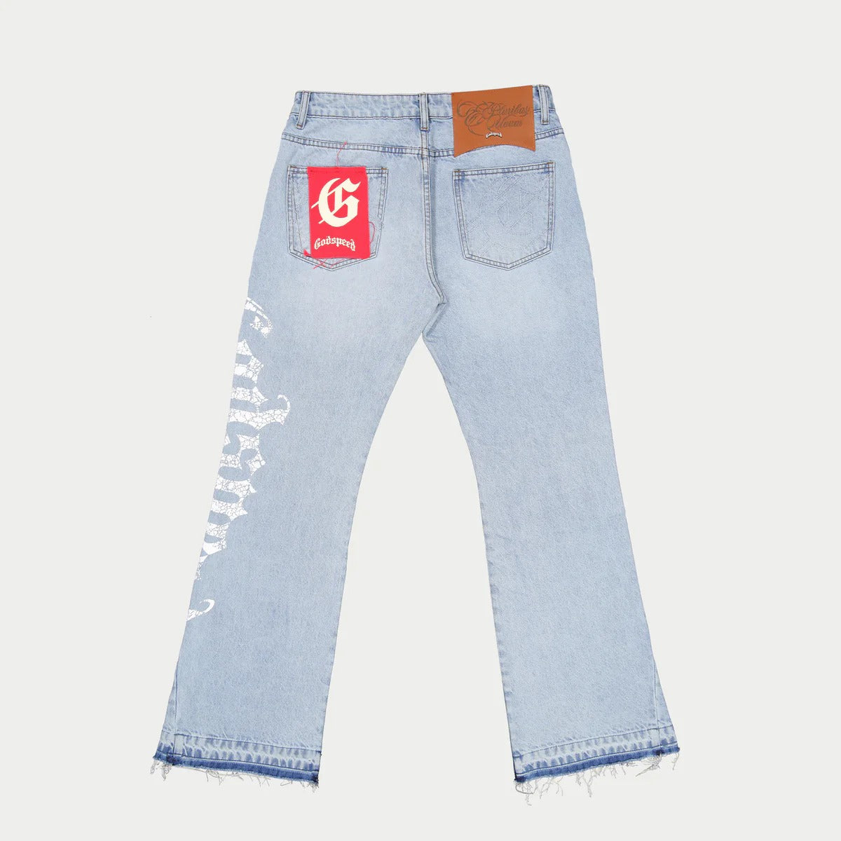 Godspeed OG Logo Flared Denim Printed Blue
