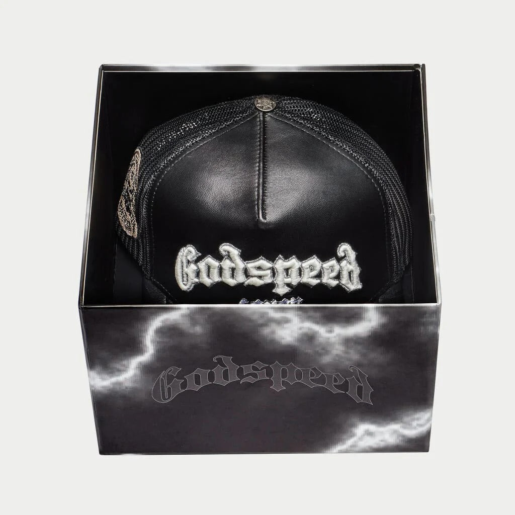 Godspeed GS Forever Premium Leather Trucker Hat Black