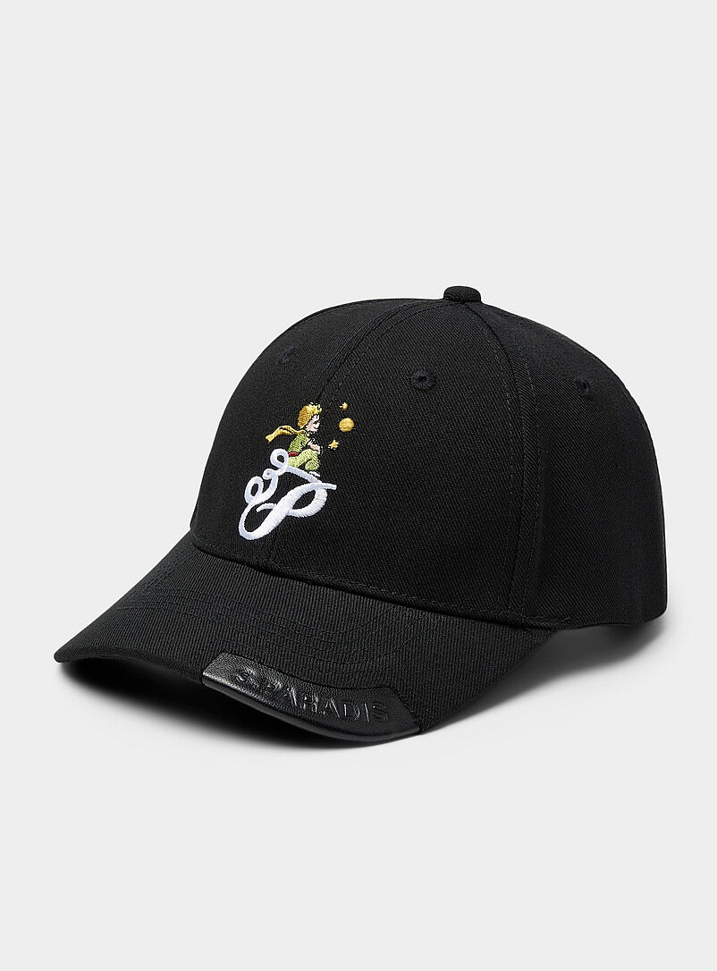 3.Paradis X Petite Prince Cursive Logo Cap Black