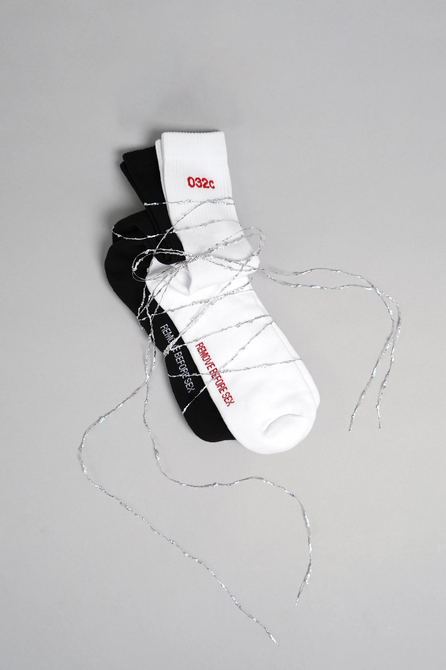 032c "REMOVE BEFORE SEX" SOCKS - 2 PACK