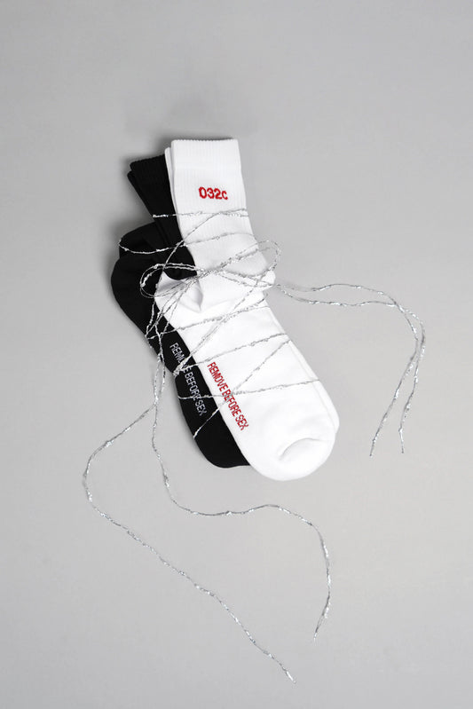 032c "REMOVE BEFORE SEX" SOCKS - 2 PACK