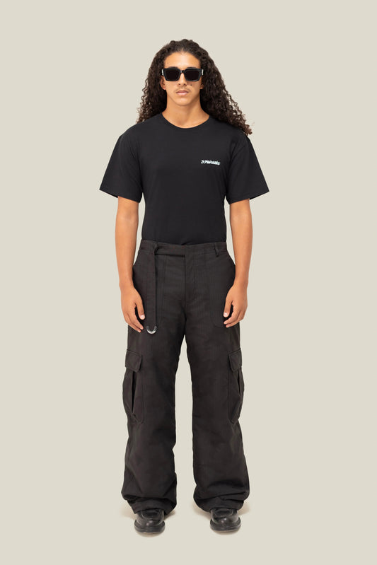 3.Paradis Ripstop Cargo Pants Black