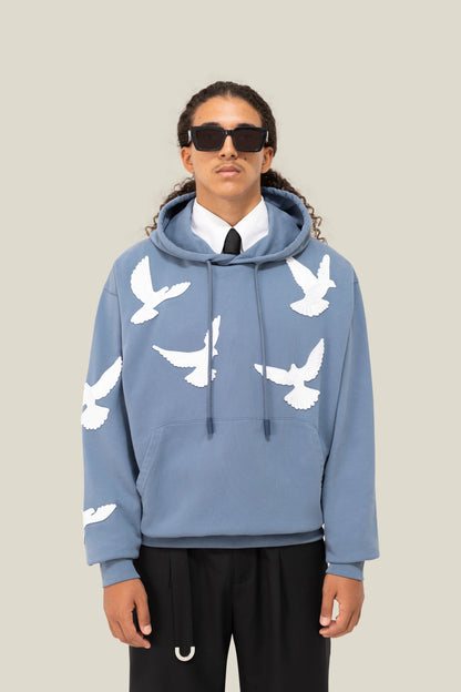 3.Paradis Flying Doves Hooded Sweater