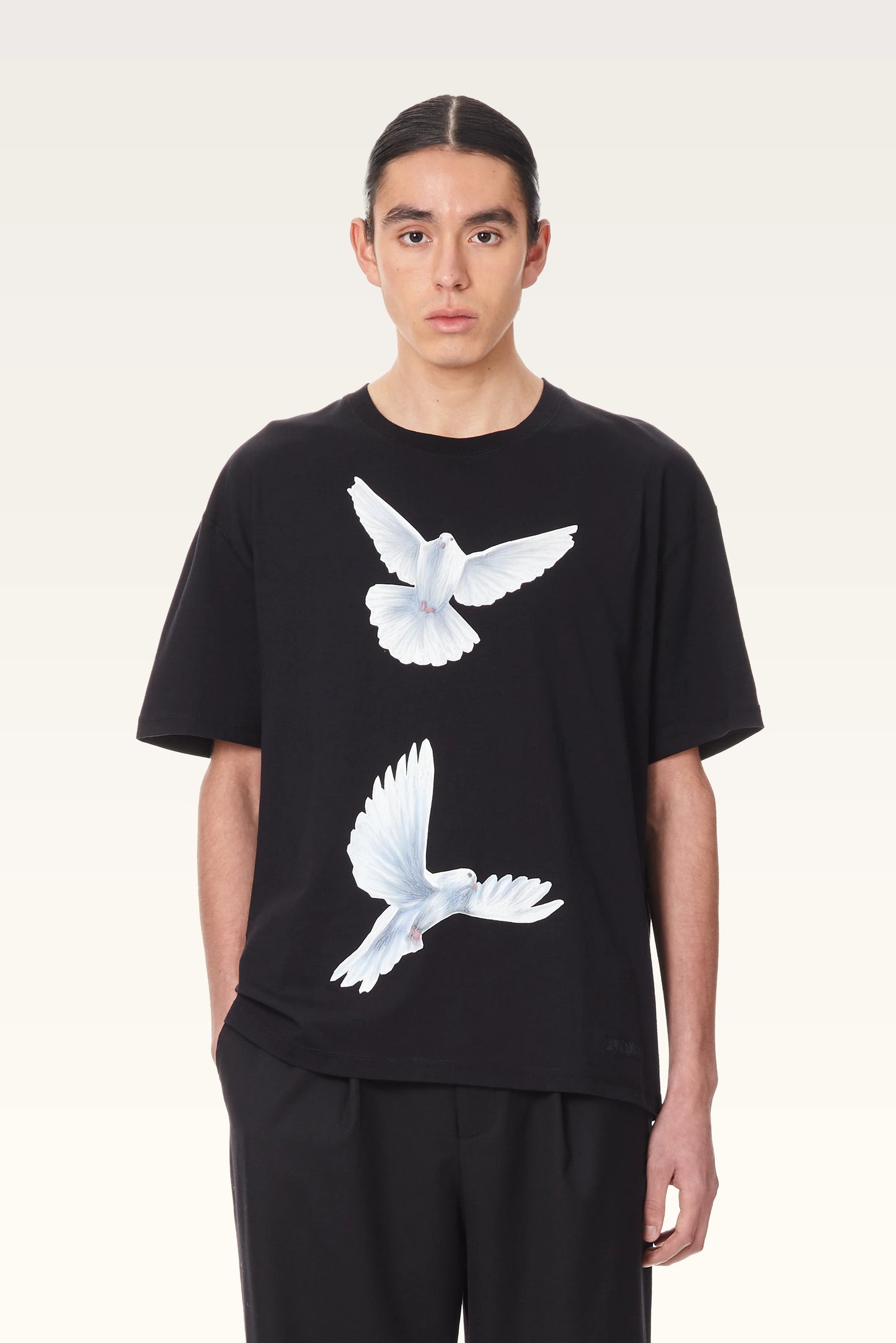 3.Paradis Freedom Dove 3D Print T-shirt Black