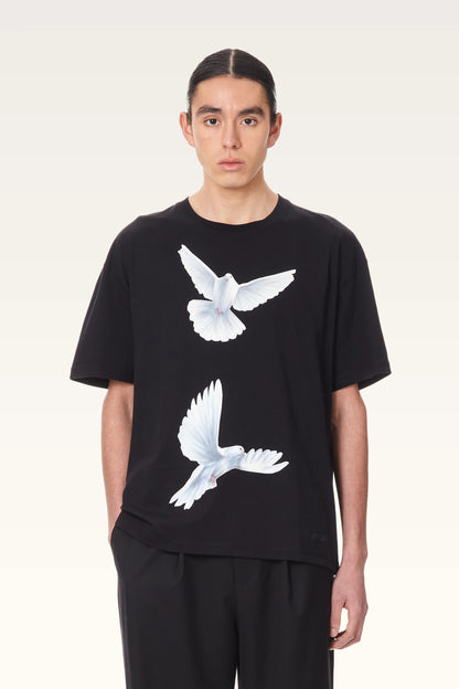3.Paradis Freedom Dove 3D Print T-shirt Black