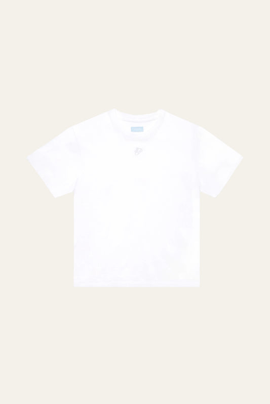 3.Paradis Cursive Logo Embroidered T-Shirt White
