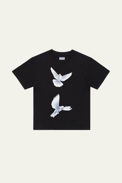 3.Paradis Freedom Dove 3D Print T-shirt Black
