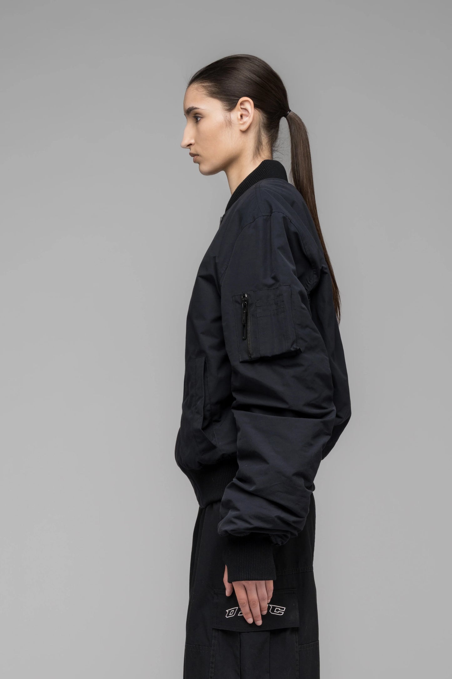 032c "SUSPICIOUS MINDS" BOMBER JACKET BLACK