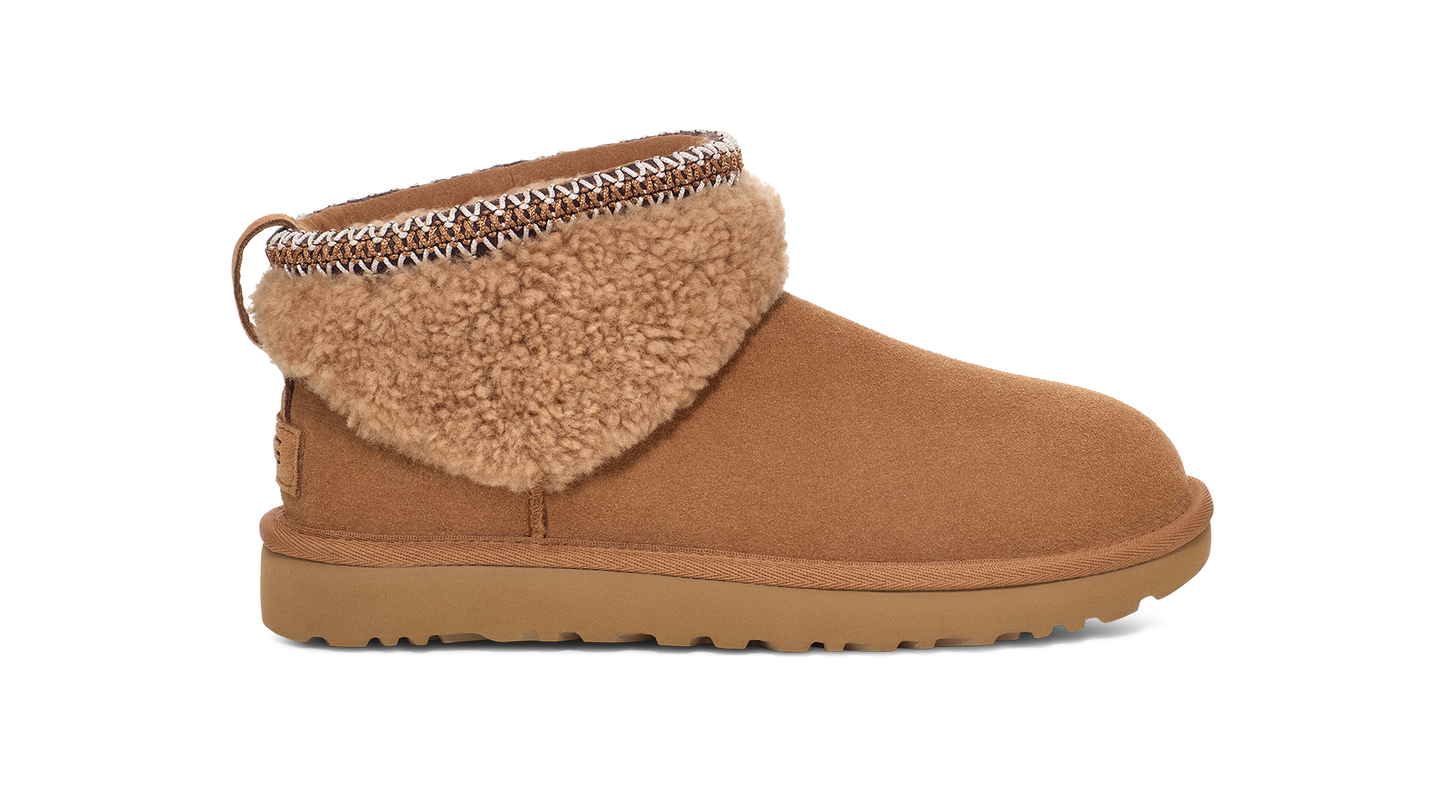 UGG W Classic Ultra Mini Maxicurly Chestnut