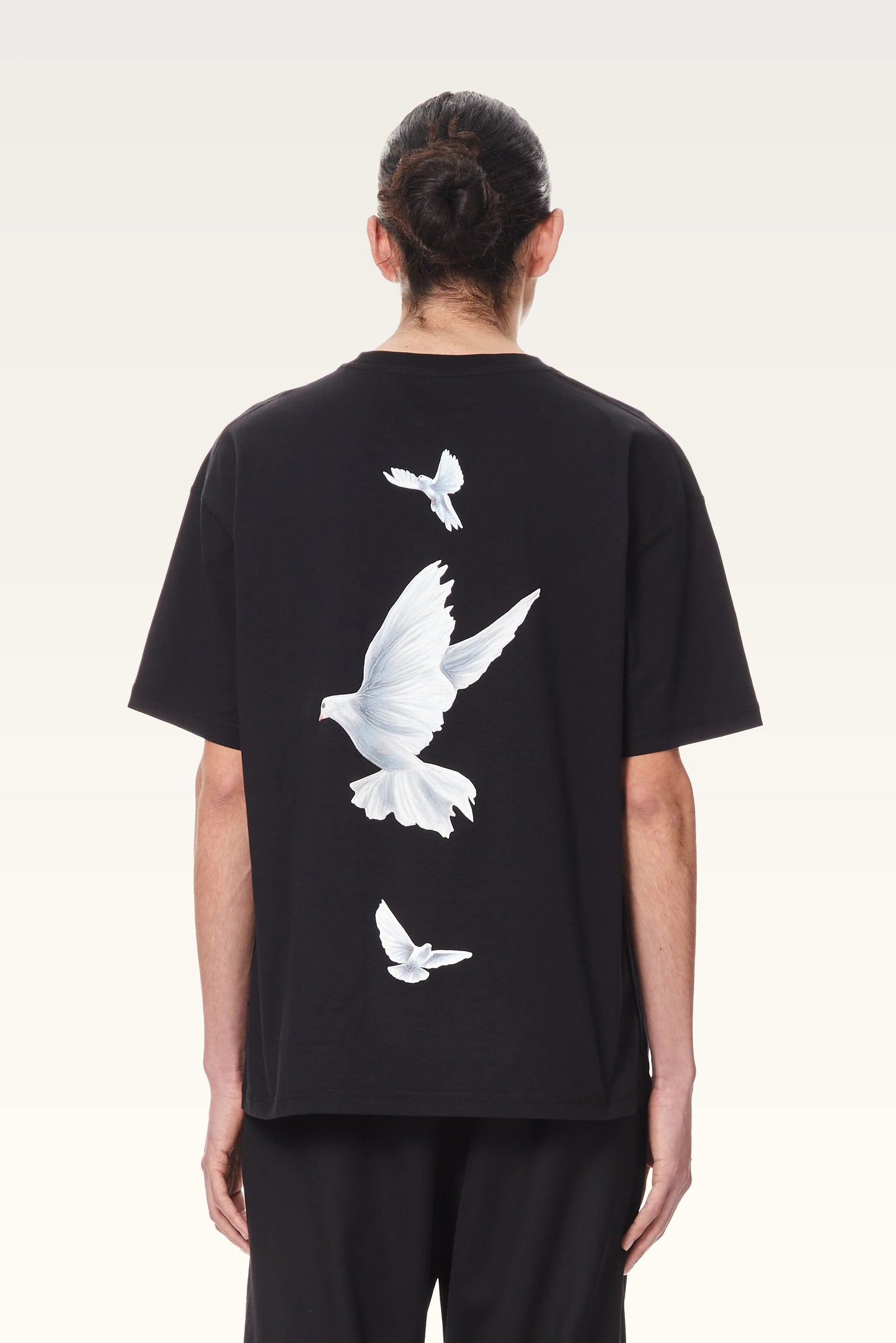 3.Paradis Freedom Dove 3D Print T-shirt Black