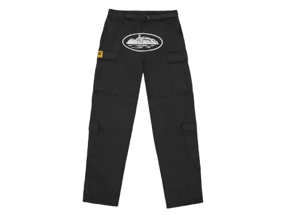 Corteiz Alcatraz Cargo Pants Black