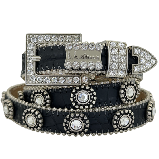 B.B. Simon Belt Alegra Fantasy Black Clear